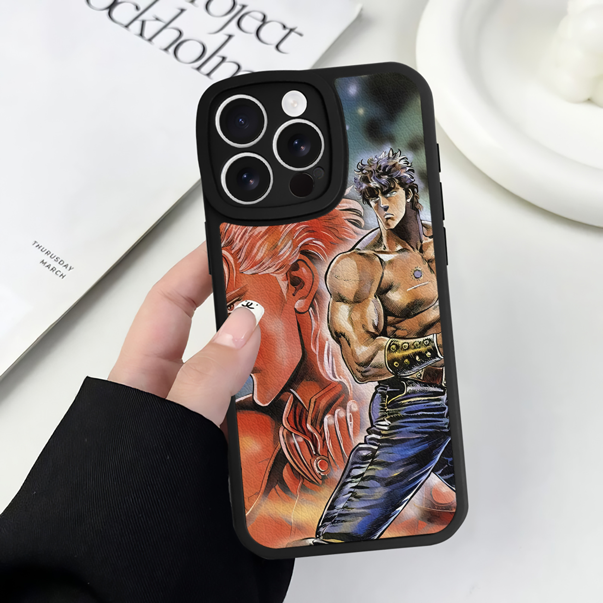 （画像用） 北斗の拳 Fist of the North Star 【iPhone 16シリーズ対応】シリコンスマホケース（レザー調） 材質：シリコン